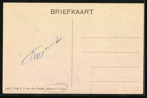 AK Alphen a. d. Rijn, Ruine der Ned. Herv. kerk te Alphen a. d. Rijn door brand, onstaan 7 April 1916 des voorm 10 uur