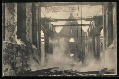 AK Alphen a. d. Rijn, Ruine der Ned. Herv. kerk