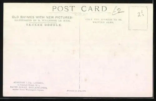 Künstler-AK Henriette Willebeek le Mair: Yankee Doodle, Old Ryhmes with New Pictures