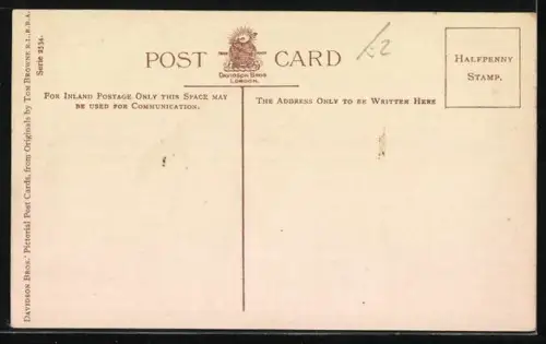 Künstler-AK Tom Browne: Dame fällt in einen zugefrorenen See