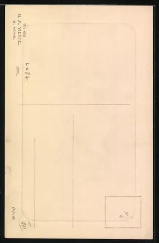 Künstler-AK Wichera: Dame mit Hut und Blumenstrauss