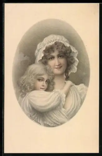 Künstler-AK Wichera: Mutter mit Kind auf dem Arm