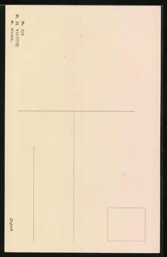 Künstler-AK Wichera: Damenporträt mit Pelzmantel