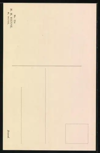 Künstler-AK Wichera: Dame mit Hund auf dem Arm