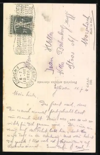 Künstler-AK Mauzan: Dame im blauen Wintermantel mit Pelz