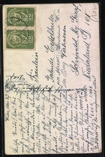 Künstler-AK Pauli Ebner: Kinder suchen Ostereier, Ostergruss