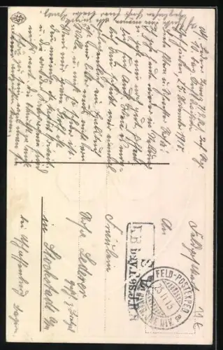 Lithographie Gott schütze unser Vaterland! - Krone, Eichenlaub, Wappen