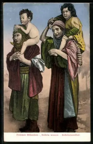 AK Femmes Bedouines, Beduinenweiber in Trachtenkleidern