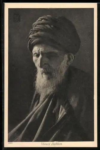 AK Porträt einen jüdischen Mannes mit Turban