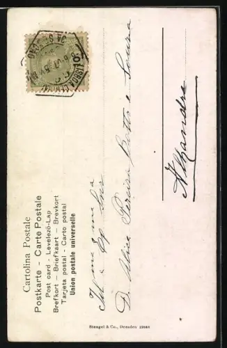 Künstler-AK Stengel & Co. Nr. 19848: italienisches Paar in Tracht beim Tanz