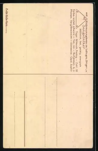 AK Sternzeichen Wassermann im Scherenschnitt, 21. Januar bis 18. Februar, Eigenschaften von Wassermannmenschen, Gedicht