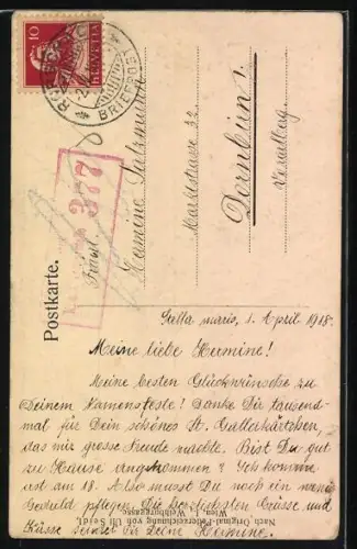 Künstler-AK Werfen, Eingang zur Veste