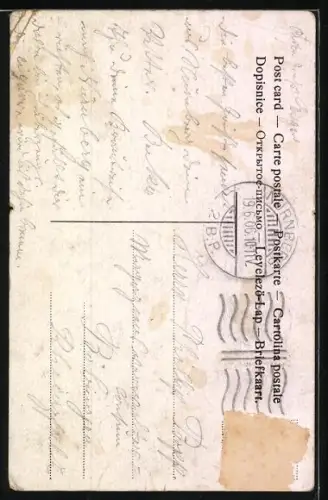 AK Vagabund zündet sich an einer Glühlampe die Zigarre an