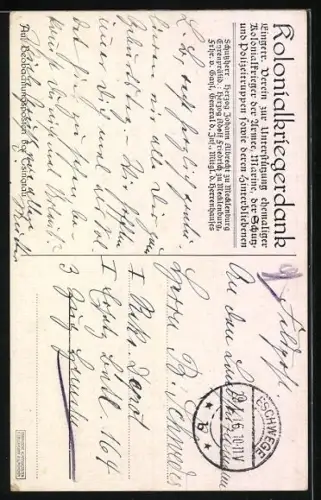 Künstler-AK Tsingtau, Kolonialkrieger auf Beobachtungsposten