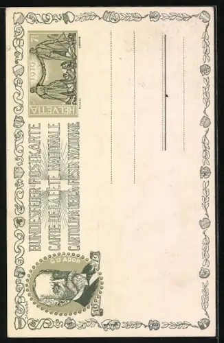 AK Dichter Gottfried Keller, 1889