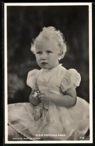 AK H.R.H. Princess Anne in a white dress