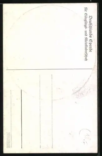 Künstler-AK Ludwig von Zumbusch: Mutter mit zwei Kindern, Deutschlands Spende für Säuglings- und Kleinkinderschutz