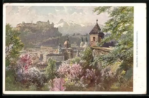 Künstler-AK Edward Theodore Compton: Salzburg, vom Kapuzinerberg