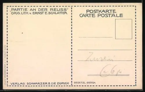 Künstler-AK Luzern, Partie an der Reuss