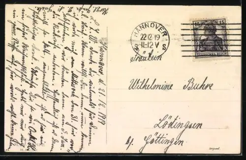 Künstler-AK R. Ulreich: Rehbock abends in winterlicher Landschaft, Weihnachtsgruss