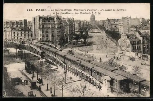 AK Paris, U-Bahn am Boulevard Pasteur