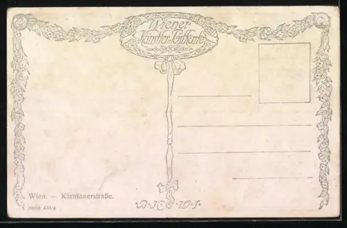 AK Wien, Kärntnerstrasse, Kutschen und Passanten