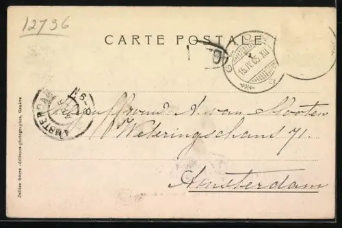 AK Schweiz, Diligence Suisse, Strassenpartie mit Postkutsche