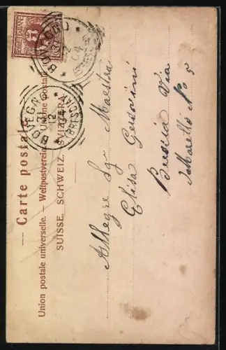 AK Berner Tracht, Frau in Schweizer Trachtenkleid