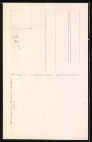 AK Baldreit, Edelmann mit Pferd spricht mit Dame im Fenster, Schwarzwaldsagen