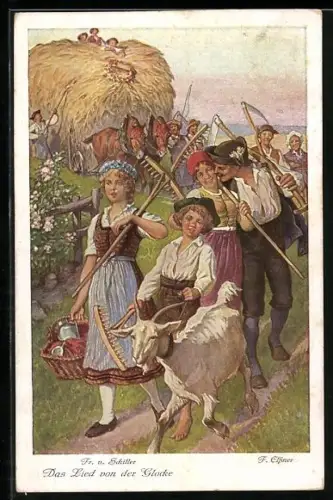 Künstler-AK Felix Elssner: Szene aus Friedrich Schillers Das Lied von der Glocke