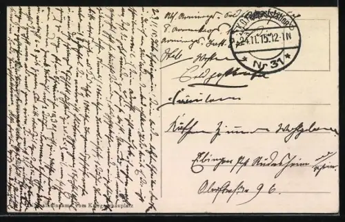 AK Westlicher Kriegsschauplatz - Ein Spielchen während der freien Zeit