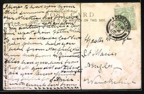 Künstler-AK M.Billing: Stachelbeeren und blühende Rose, Stillleben