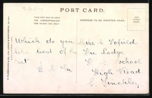 Künstler-AK M. Billing: Korb mit Pflaumen neben Birnen