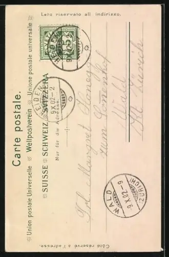 AK Appenzellertrachten, Kleines Paar, Wappen