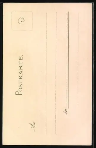 Künstler-Lithographie Otto Hammel: Hannover, Partie am Beguinenturm