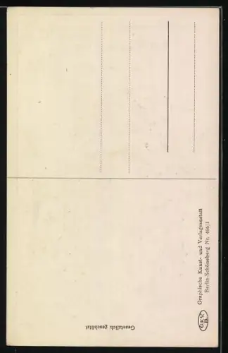 Künstler-AK Ov.Alt-Stutterheim: Frau wird beim Schreiben eines Briefes von einem Engel beobachtet