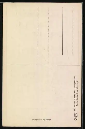 Künstler-AK Ov.Alt-Stutterheim: Der Liebesbote, Amor steht hinter einer Frau, die einen Brief überreicht bekommt