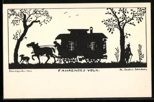 Künstler-AK Marta Sachse-Schubert: Fahrendes Volk