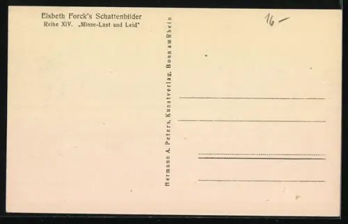 Künstler-AK Elsbeth Forck: Minne-Lust und Leid