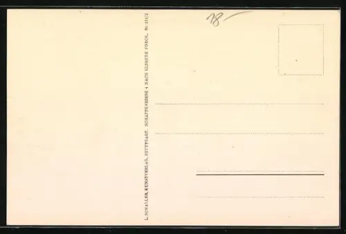 Künstler-AK Elsbeth Forck: Kinder auf einer Wiese spielend, Schattenbild