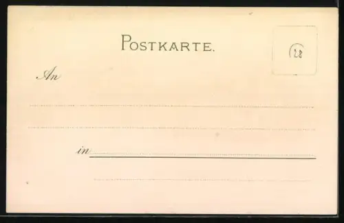 Künstler-Lithographie Otto Hammel: Hannover, Blick zur Klickmühle