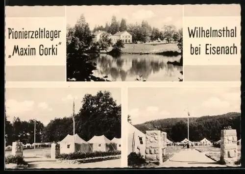 AK Wilhelmsthal / Eisenach, Pionierzeltlager Maxim Gorki, DDR-Propaganda