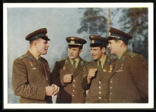 AK Gagarin, Titow, Nikolajow und Popowitsch, Raumfahrt, UdSSR
