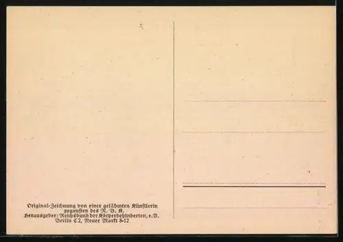 Künstler-AK Elsbeth Forck: Elfe mit Füller und Tintenfass
