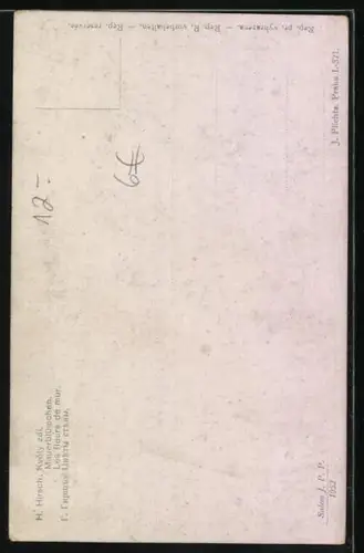 Künstler-AK sign. H. Hirsch: Römisches Paar küsst sich an einer Mauer