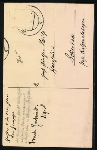 Künstler-AK Marta Sachse-Schubert: Eber jagt Jäger, Scherenschnitt