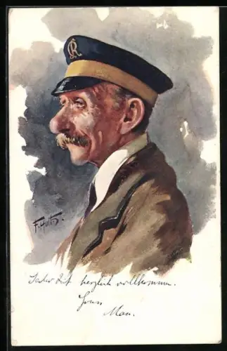 AK Porträt Page mit Mütze