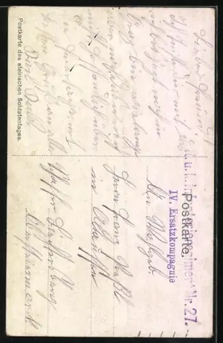 Künstler-AK Anton Marussig: Weihnachten im Felde 1914, Soldat mit Paketen