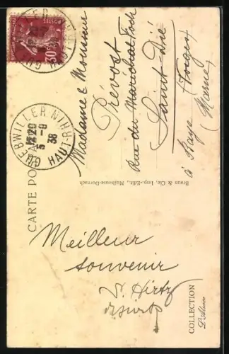 AK Fillette et Garcon Alsaciens, Kinderpaar mit Blumentöpfen