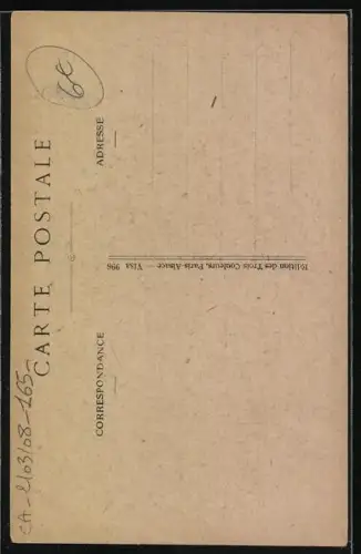 AK Propaganda, Cest le bouquet de gloire et d'esperance, Que m'a donne mon cher soldat de France, frz. Trachtenmädchen